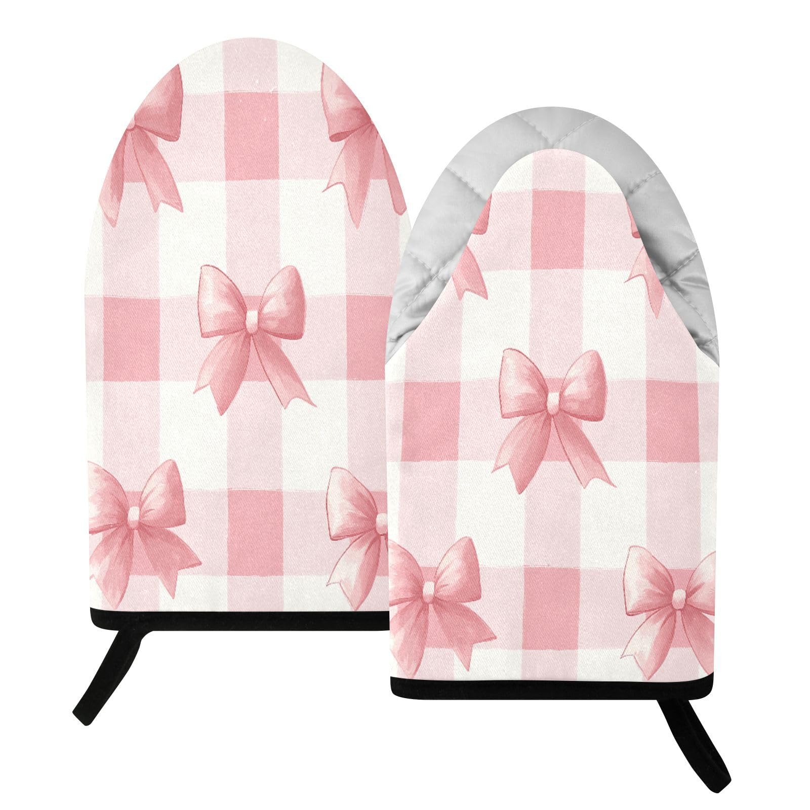 BURSTDDY Bows Oven Mitt,Heat Resistant Kitchen Mitts for Cooking