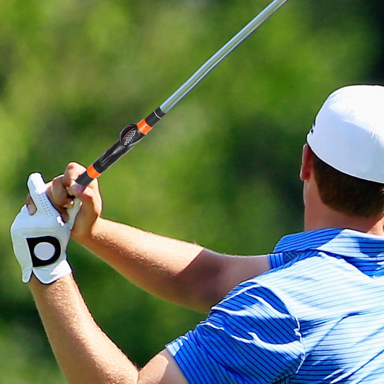 Poignée D'Entraînement De Golf Noire - Aide à La Prise Pour Droitiers Et Gauchers