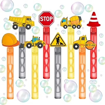 Construction Party Favors,24Pcs Bubble Wands for Kids