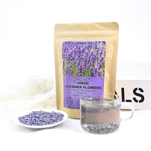 Miniatura 3 de FullChea - Flores de lavanda secas naturales, 4 onzas (114 g) brotes de lavanda de grado alimenticio de calidad prémium, sin OGM, sin cafeína,