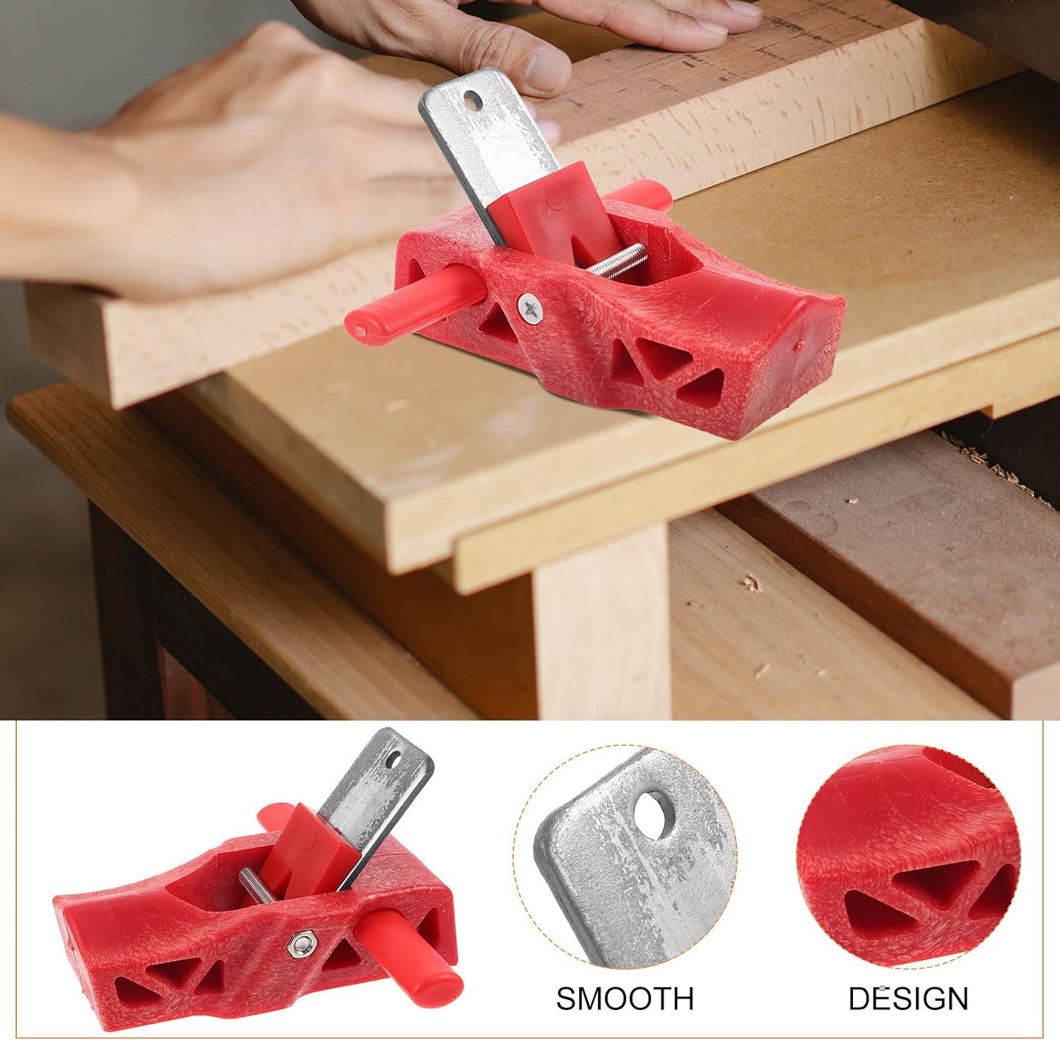 UPKOCH Small Hand Planer for Woodworking with Comfortable Grip, Practical Pp Material Mini Wood Planer Tool for DIY Carpentry and Wood Trimming Projects
