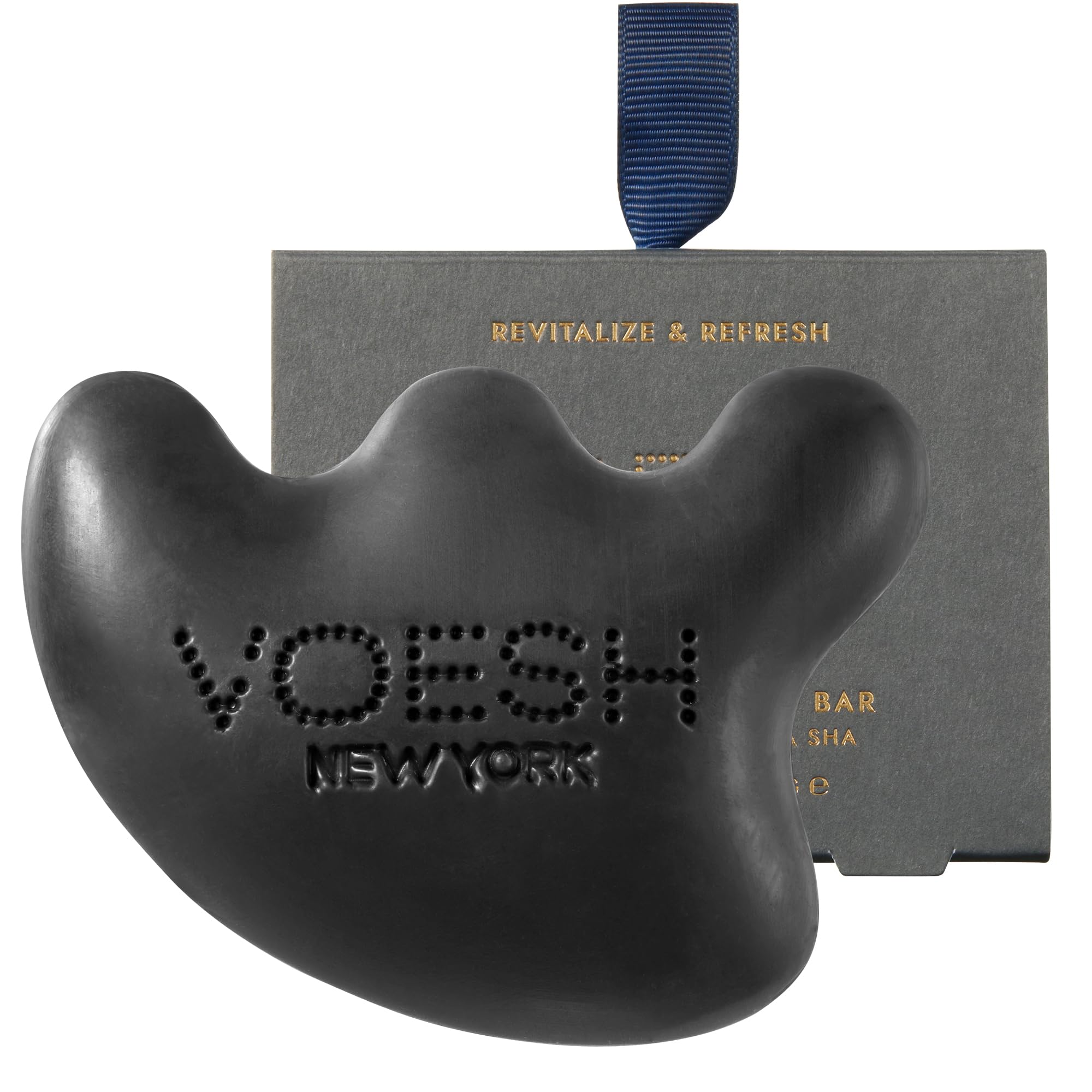 VOESH Gua Sha Cleansing Bar - Niacinamide, Vegan Probiotics, Rosemary Oil & Charcoal Powder - Cruelty Free, K-Beauty Korean Skincare Clean Ingredients