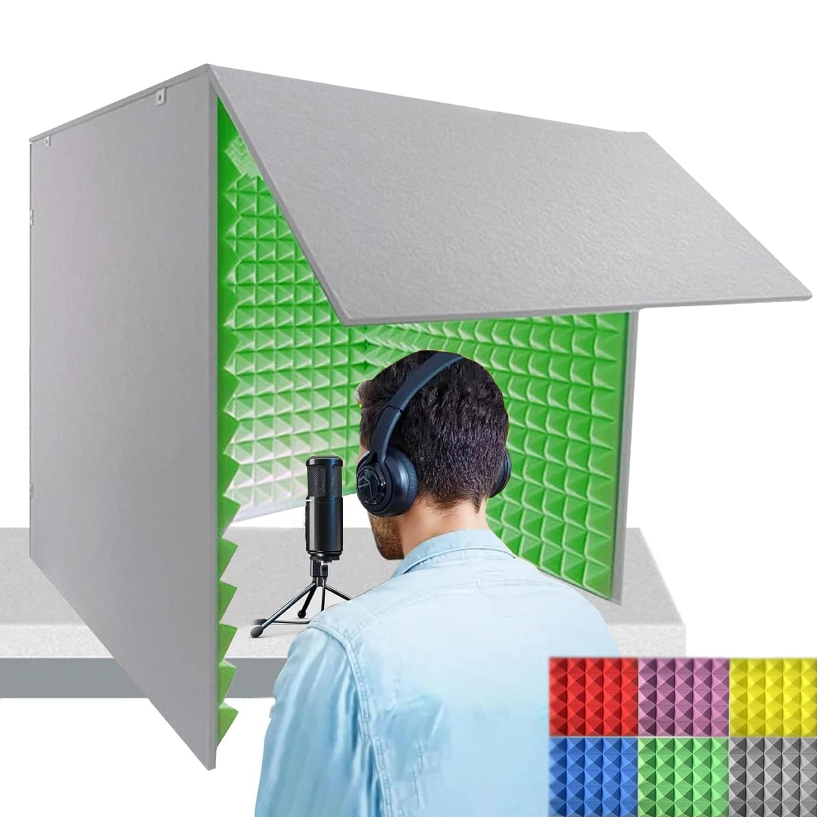 Amazon.co.jp: 簡易防音室 1人用 防音ブース 防音シート、卓上 防音室