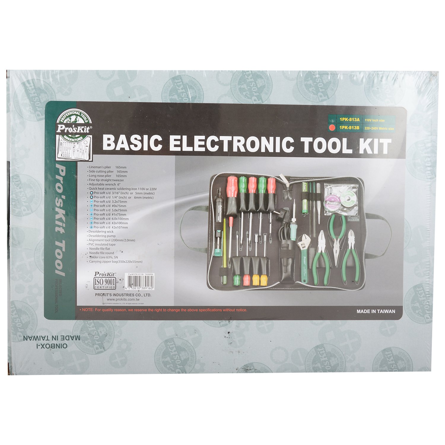 Proskit 1PK813B Basic Electronic Tool Kit (220 V) (Pack of 1) Amazon