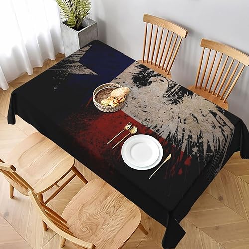 Auda Mantel rectangular con símbolo de la bandera del estado de Texas, resistente a la decoloración, mantel para decoración de mesa de boda,