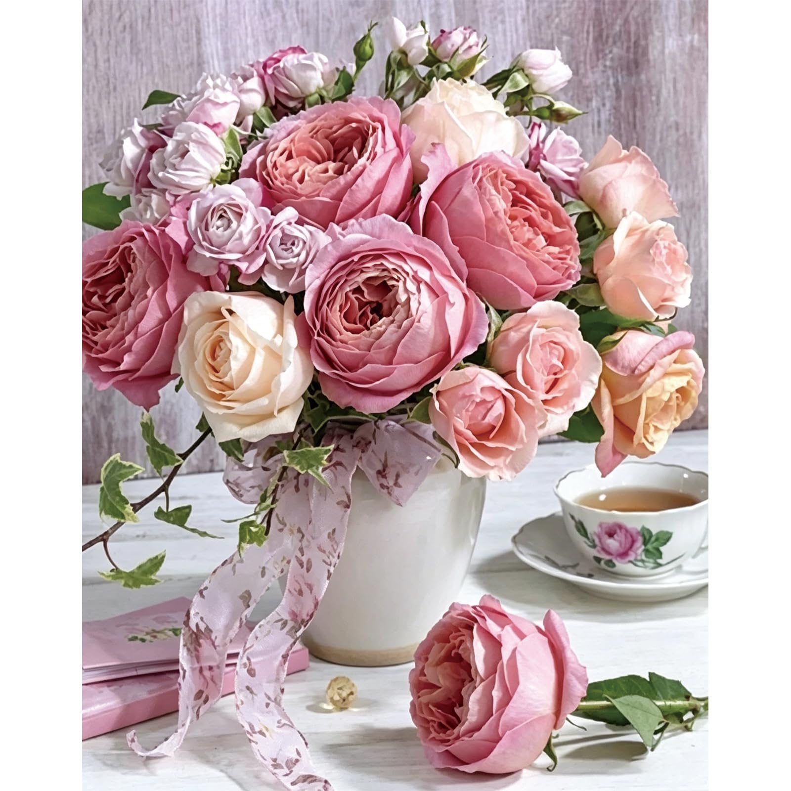 Diamond Painting Kit, Rose Diamond Art for Adults and Kids, Creative DIY Craft for Stress Relief and Wall Decor, Oil Canvas 30 x 40 cm-image-9