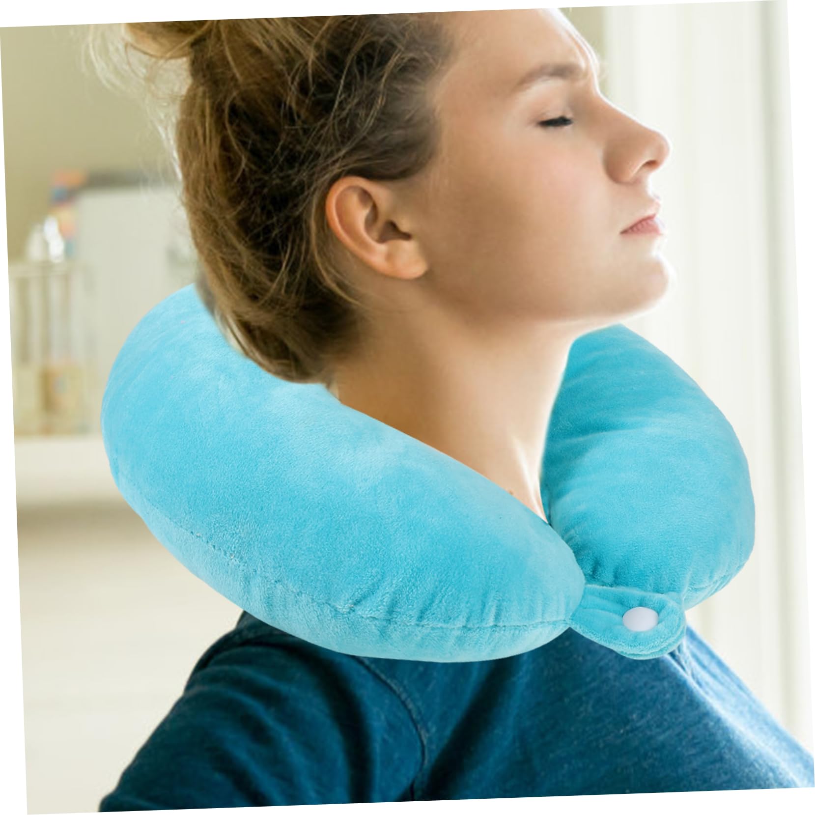 OUNONA 2 Stück U Förmiges Reisekissen mit Niedlichem Cartoon Design Komfortable Nackenstütze für Flugzeug Auto und Büro Atmungsaktiver Ergonomisches Kissen für Entspannenden Schlaf