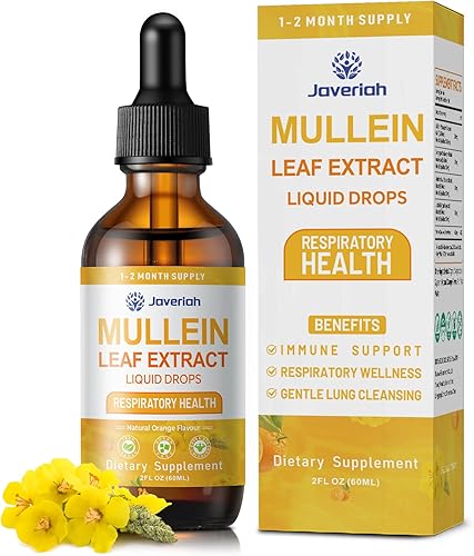 Gotas de gordolobo para limpieza de pulmones Cordyceps, raíz de malvavisco y extracto de raíz de regaliz, suplemento herbario respiratorio con