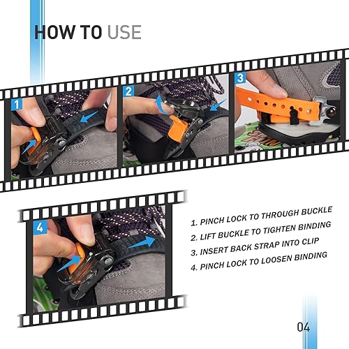 Miniatura 7 de G2 - Raquetas de nieve para niños de 16 pulgadas, cestas de nieve, bolsa de almacenamiento, diseño de encuadernación de trinquete rápido, para niños