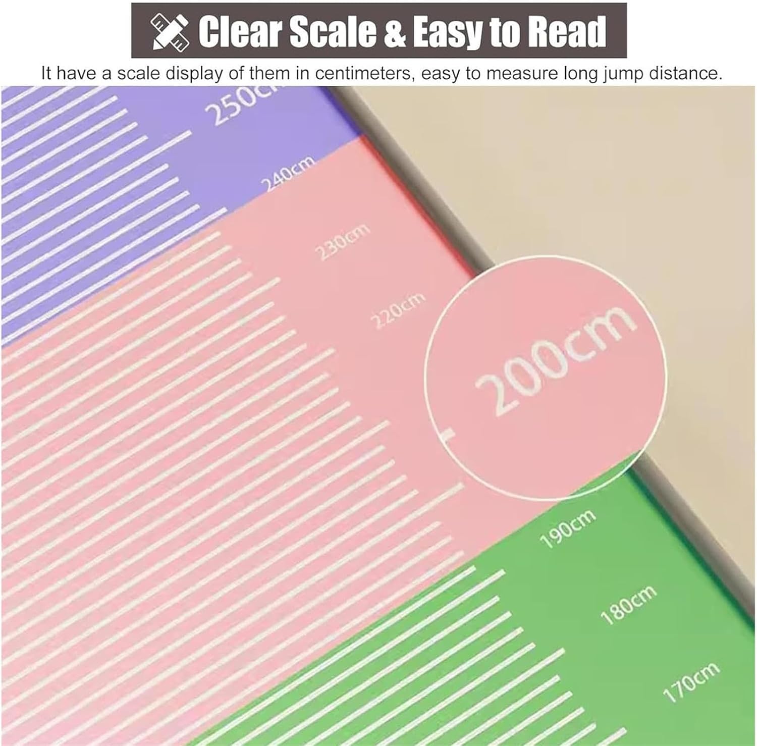 立ち幅跳びマット、走り幅跳び練習テストパッド、屋内屋外縄跳びパッド補助具、/ジャンプテスト練習トレーナー、子供用