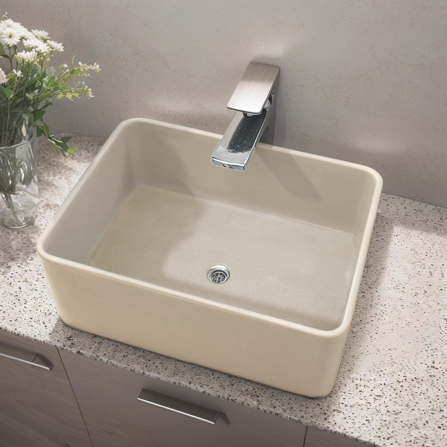 Bathroom Sinks Concrete Bathroom Vessel Sink 16X12 Kuwait Ubuy