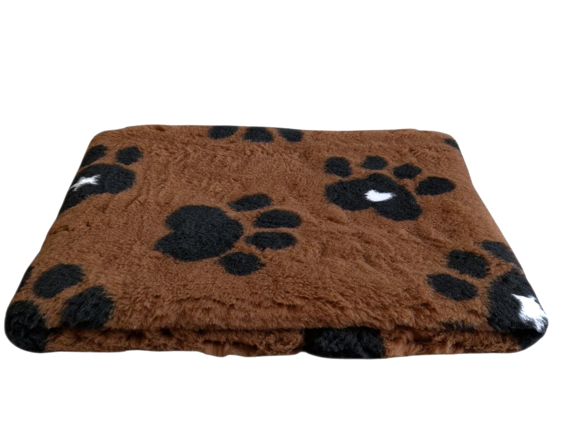 WOOF AND PUP | Non Slip Vet Bedding | Big Brown Paws Pattern | Machine Washable | UK Manufactured | Non-slip | Dog Bed | Whelping | Vet Bed For Dogs | Cats | Animals (Medium 100cm x 75cm (40" x 30"))