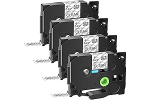 GREENCYCLE Compatible Tape for Brother TZe-111 TZ111 TZ TZe 6mm 0.23 Black...