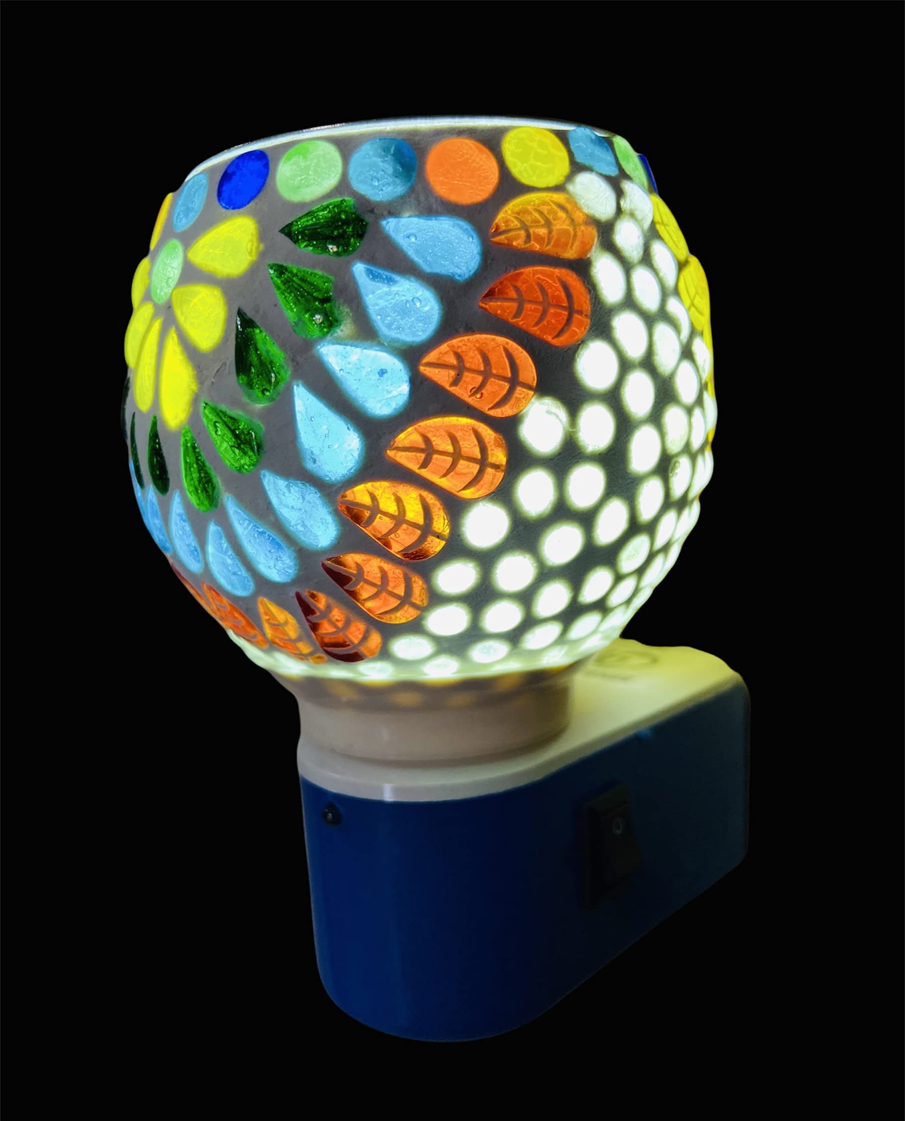 The Craft Store Mosaic Electrical Incense Burner Holder Kapur Dani/Aroma Oil Diffuser for Gifting/Home/Office Decor