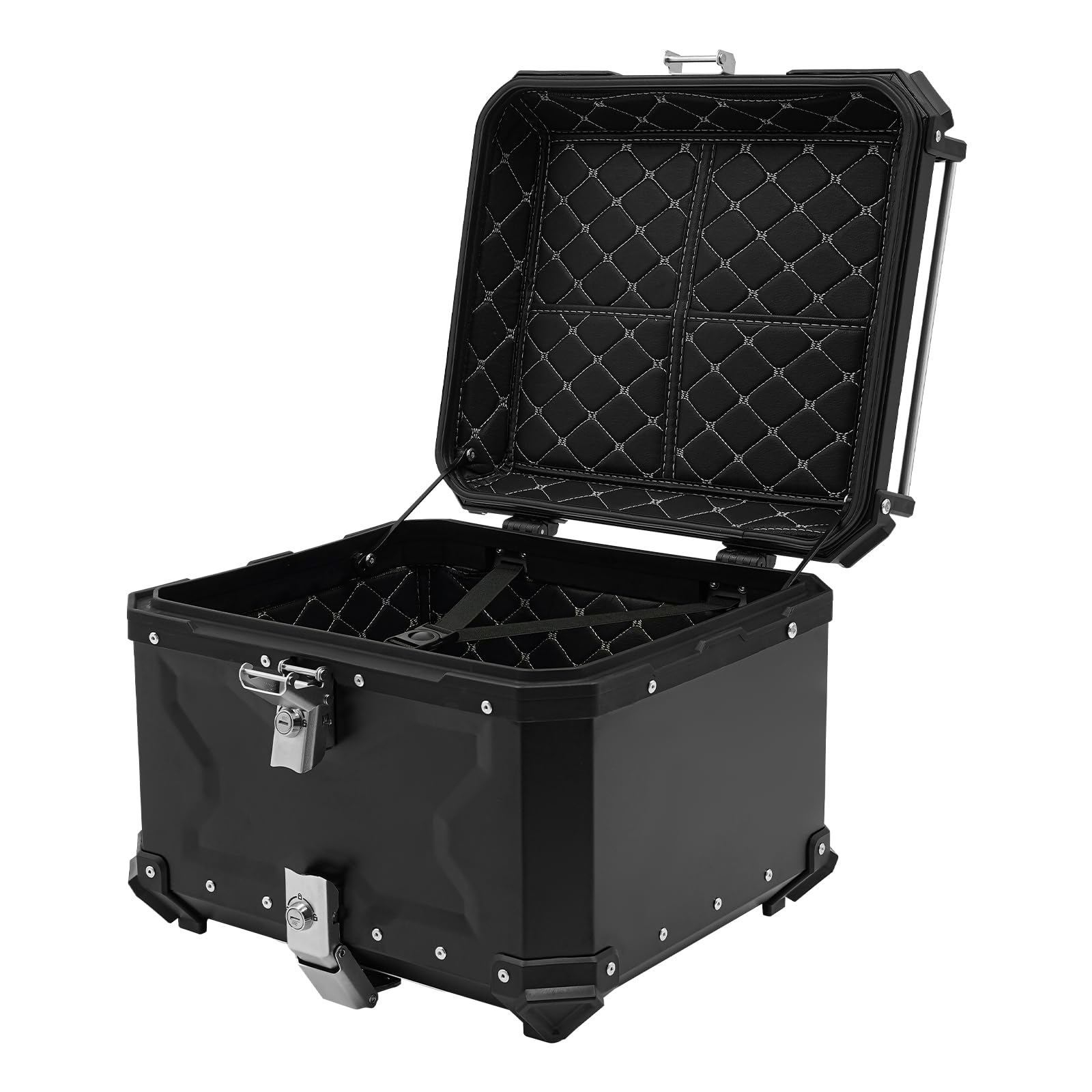 Maleta para moto, 55 L, gran capacidad, resistente al agua, caja superior para motocicleta, caja trasera con cerradura de seguridad, portaequipaje (55 L)