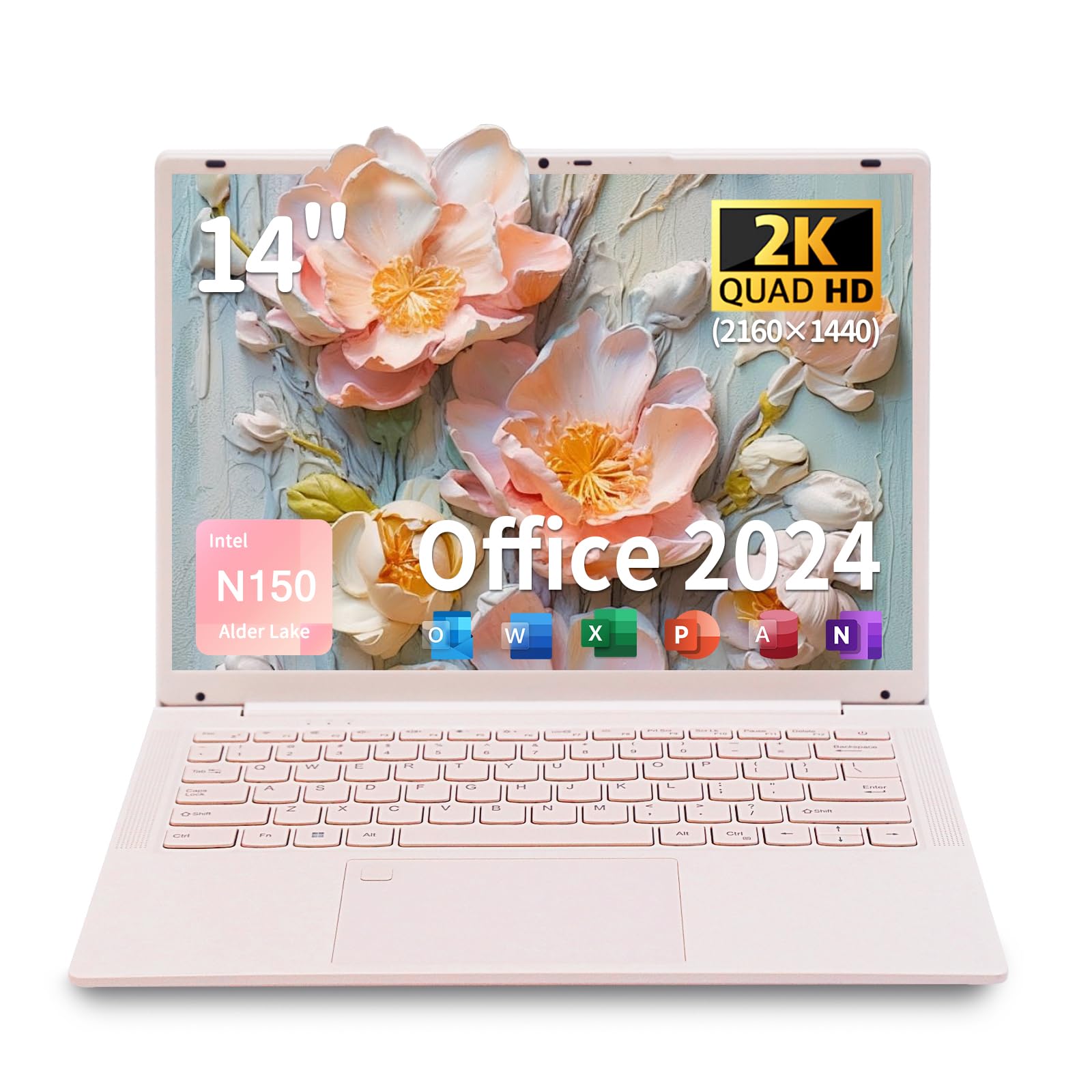 Amazon.co.jp: YHBIN ノートパソコン 14インチ ピンク N150搭載【N100
