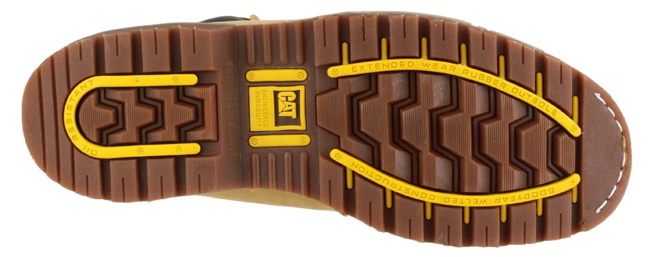 CAT buty ochronne HOLTON S3, obuwie robocze z stalową noską, męskie, brązowe, rozm. 44
