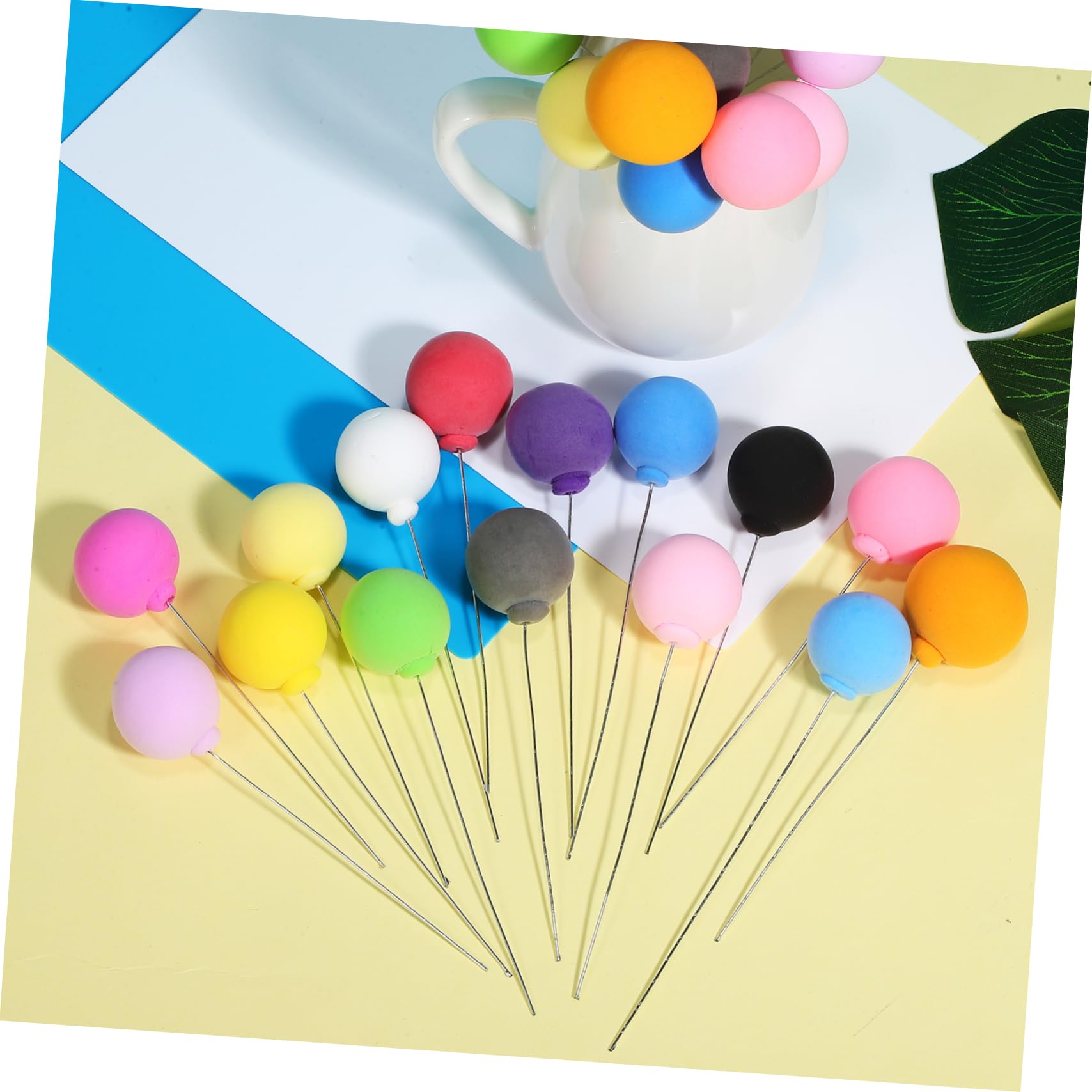 30 Pièces Boules Décoratives en Mousse Mini Ballon pour Gâteau