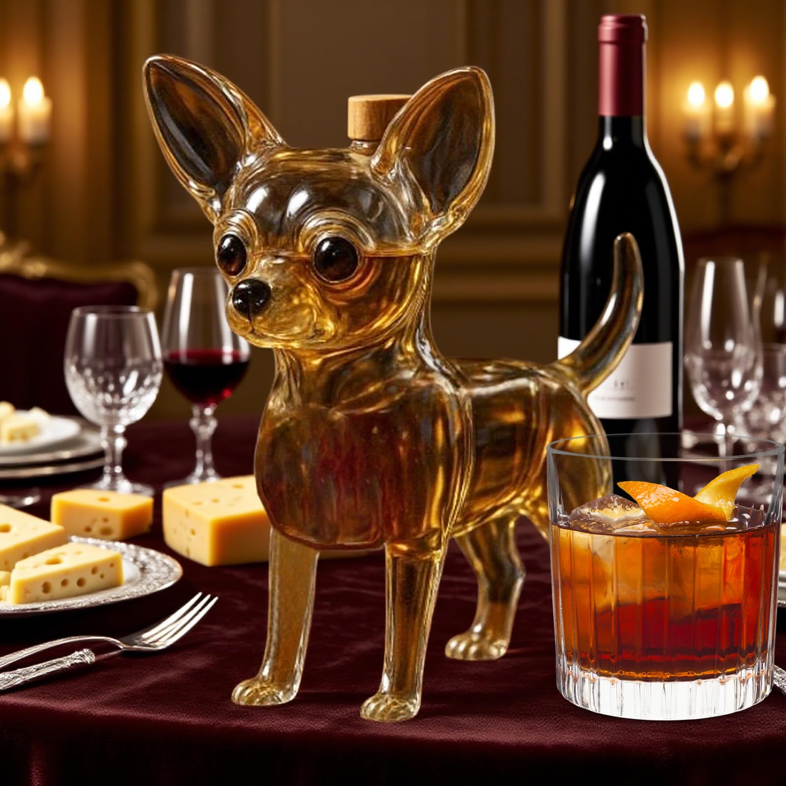 Karafka Na Pojemnik Do Przechowywania Figurki Zwierząt Wódka Bourbon Brandy