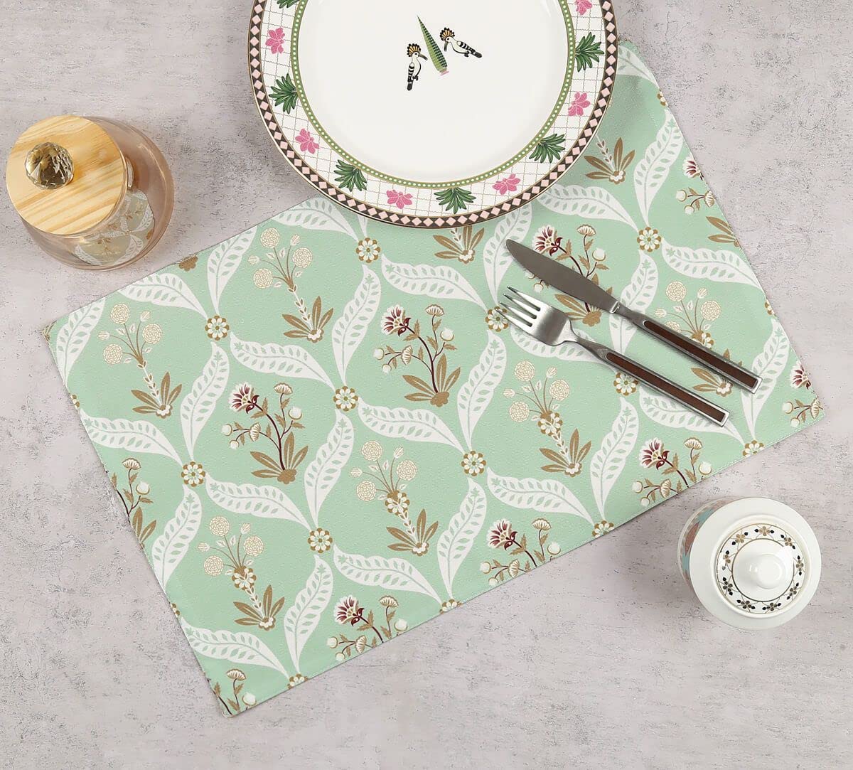 India Circus by Krsnaa Mehta Blooming Dahlia Table Mats Set of 6