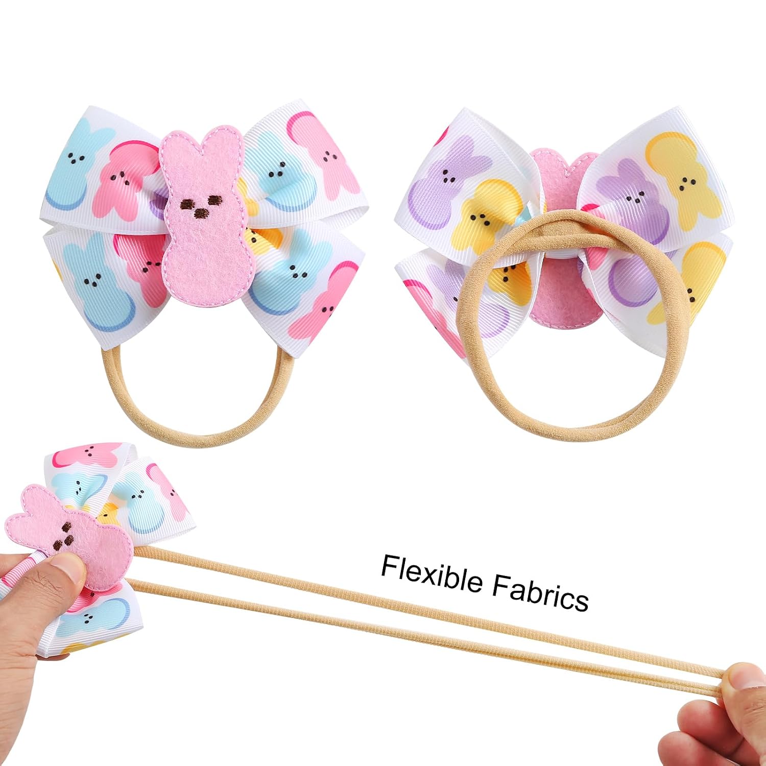 JiaDuo Bunny Hair Bow Easter Rabbit Headband Spring Accessories for Girls image 4