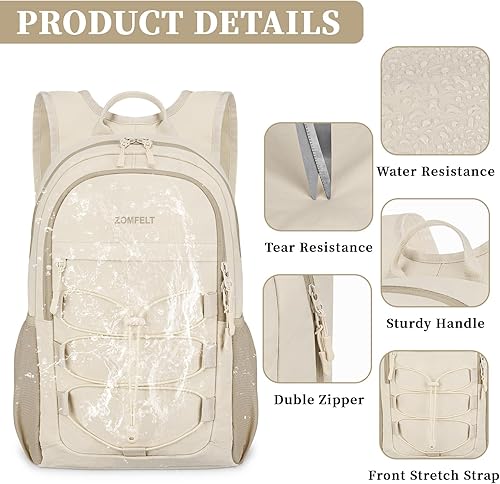 Miniatura 4 de ZOMFELT Mochila de senderismo para mujeres y hombres, mochila plegable ligera de 15 litros para viajes, mochilas de viaje pequeñas resistentes al