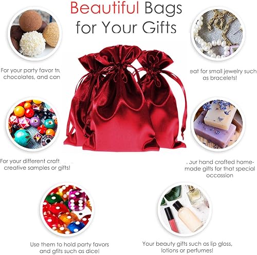 Miniatura 71 de Nuevas bolsas de satén Rosa - 5 x 8 pulgadas (paquete de 50)