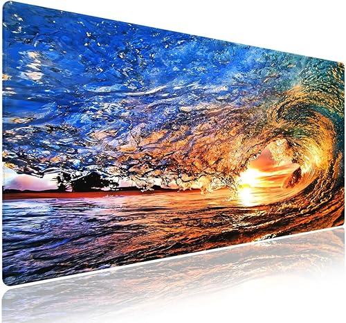 Miniatura 58 de Wknoon. Alfombrilla de ratón extragrande para juegos y oficina (31.5" x 11.8"), diseño de montaje de colección de cámaras retro, alfombrilla de