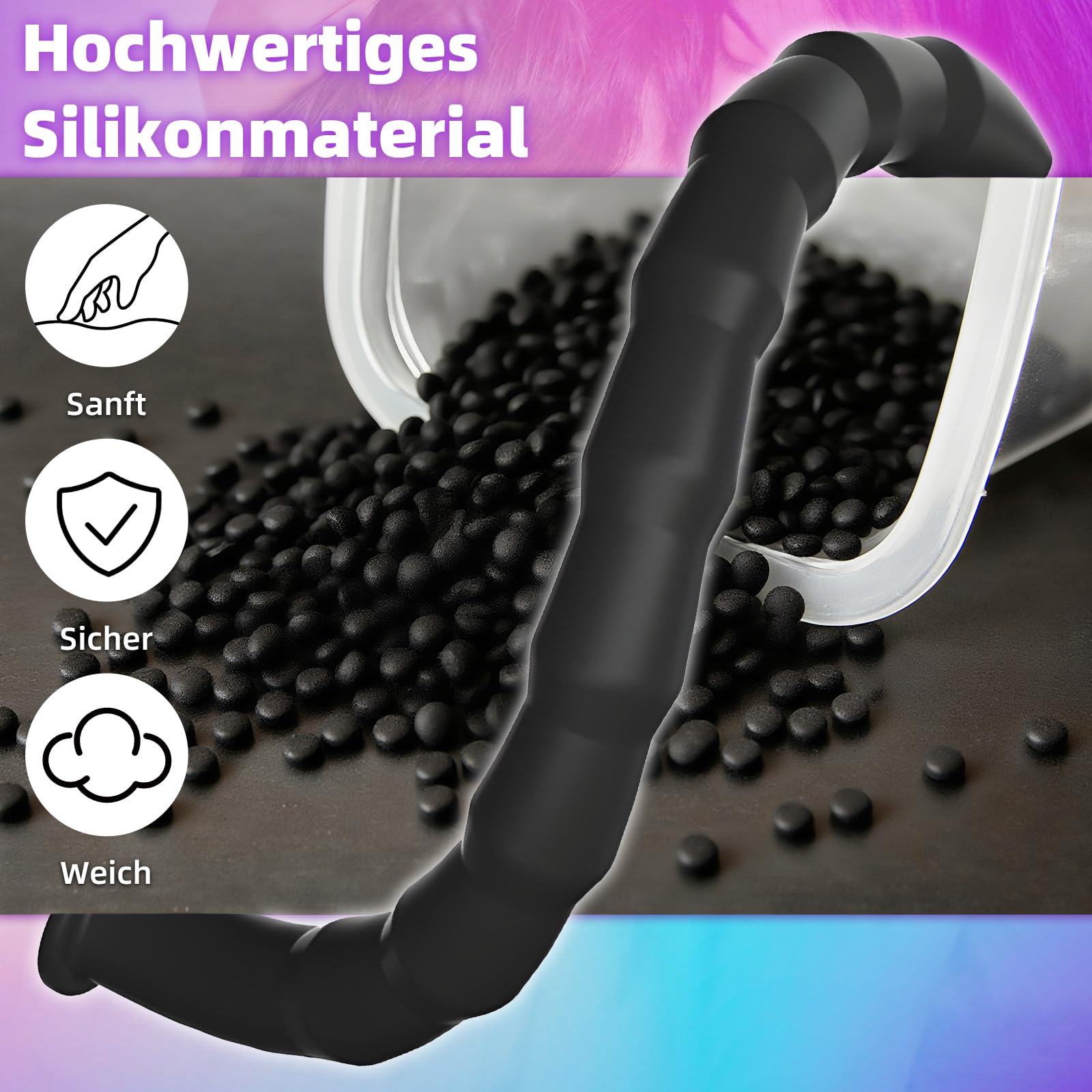 Set 5 Dilatatori per Pene in Silicone Cavo Antiscivolo Plug Uretrale per Masturbazione Maschile Stimolazione Prostata Giocattoli Sessuali BDSM