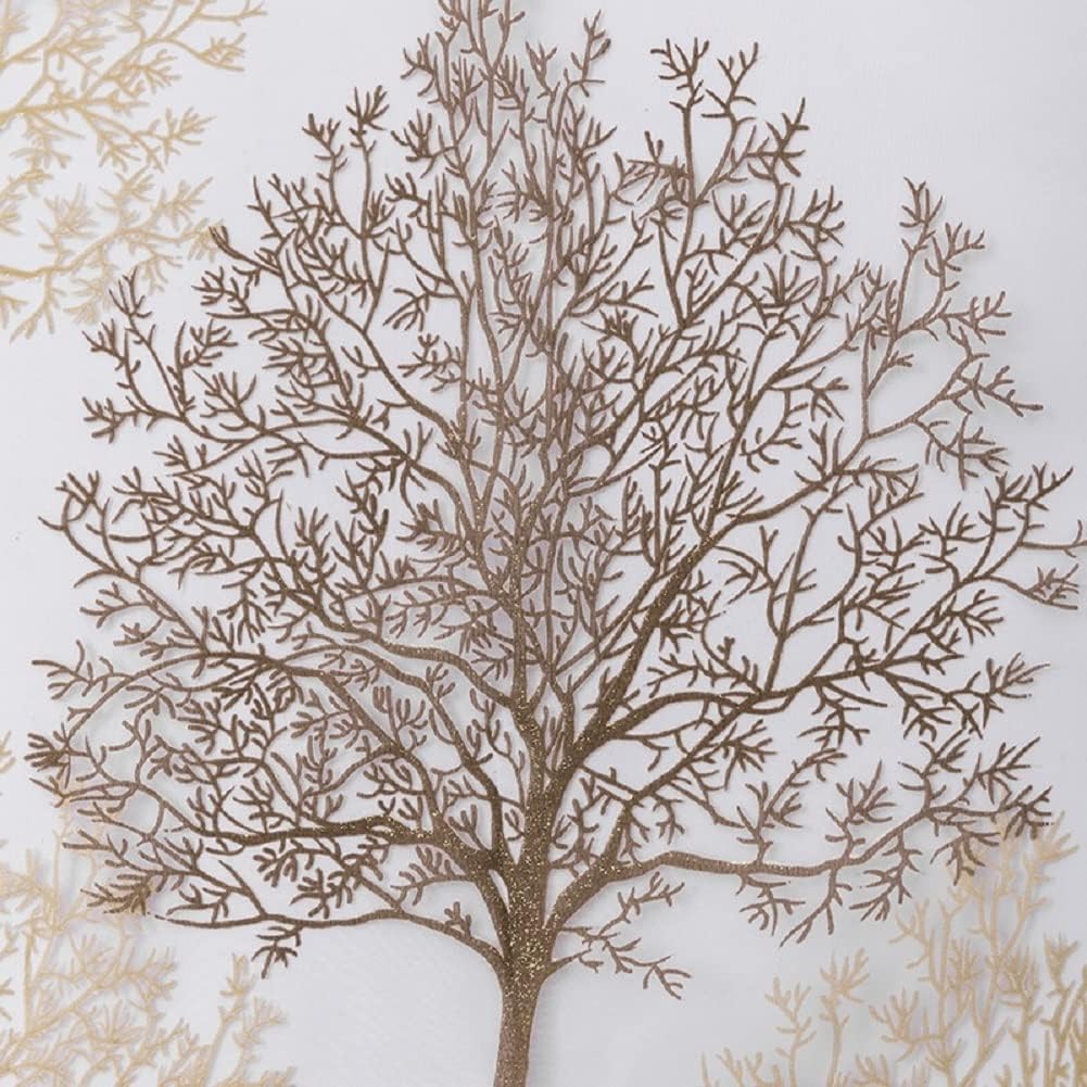New Simpe Fortune Tree Pattern Printed Voile Semi Sheer Curtains Home Decoration Rod Pocket for Living Kids Nursery Room Bedroom(1 Panel, W 100 x L 84 inch, Brown)