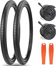 MEGHNA 2 x 27.5 inch 27.5 inch 27.5 x 1.75 Nylon Puncture Proof Tyres with Sheath + 2 x Inner Tubes 27.5 x 1.75/2.125 Inches + 2 x Tyre Levers