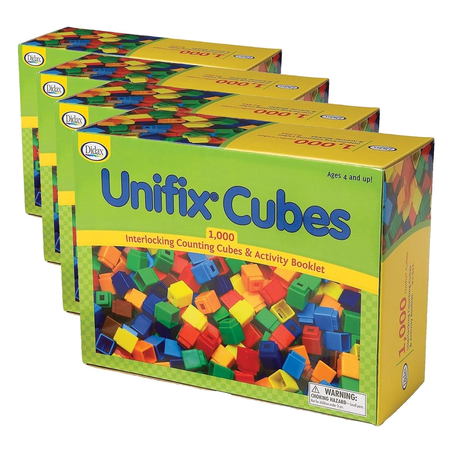 Didax Unifix Cubes,Set of 1000,(Pack of 4)