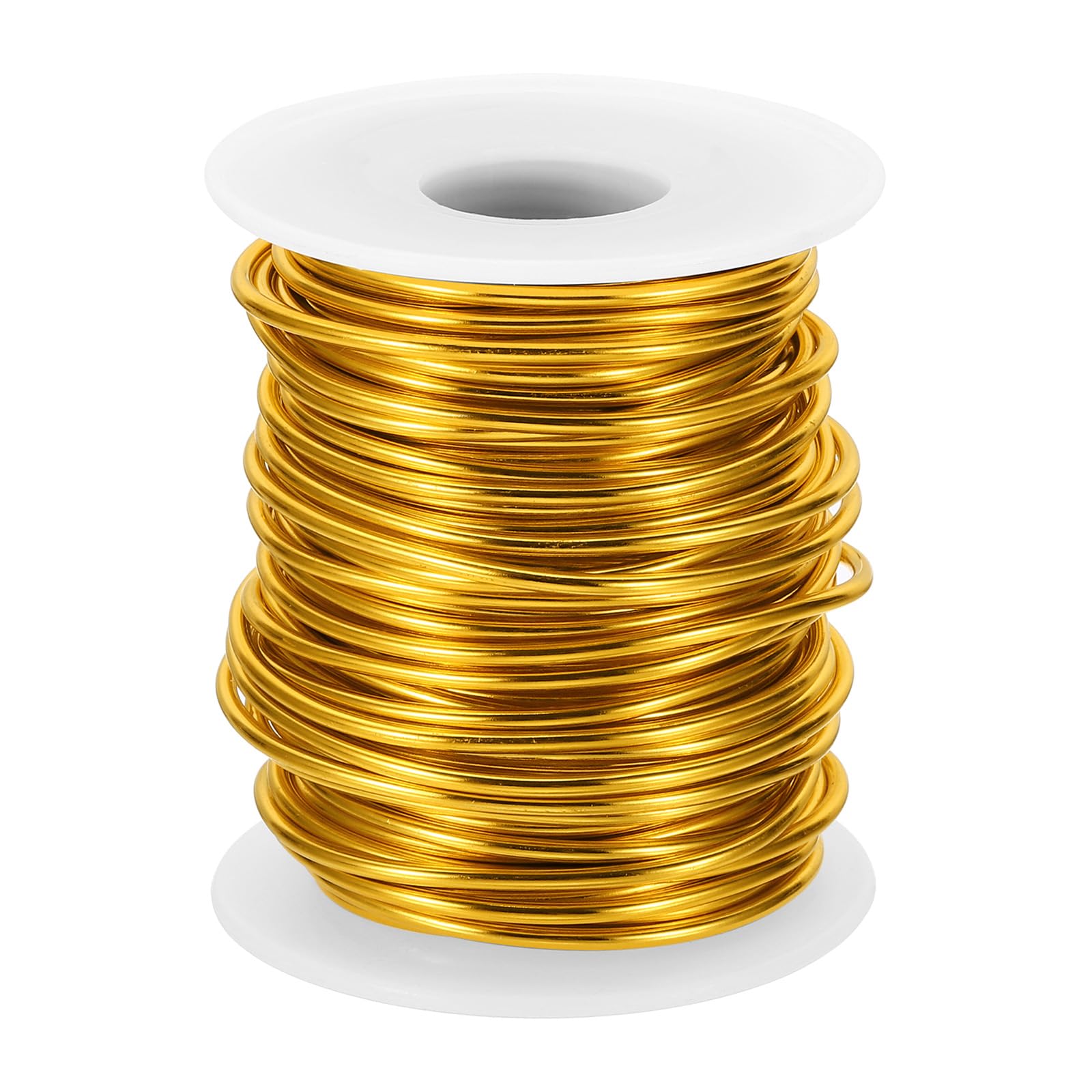 PATIKIL 12 Gauge 2mm Aluminum Craft Wire, 65.6Ft Metal Wire Armature Bendable Wire for Jewelry Making Metal Wrap DIY Yellow