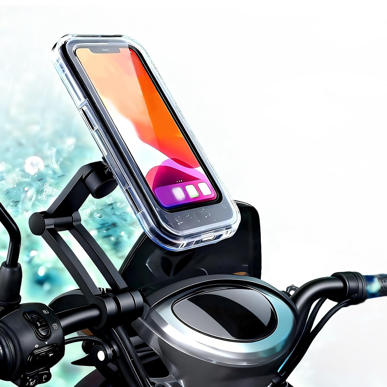 Amazon.co.jp: に適用 ホンダ ディオ Dio バイク スマホホルダー 防水
