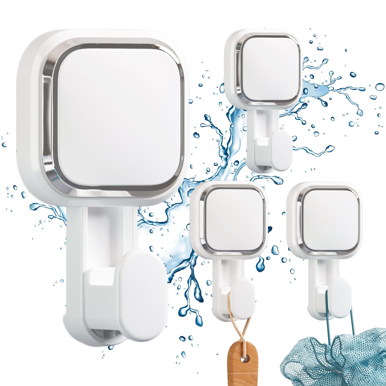 Ganci A Ventosa TAILI - 4 Pezzi Senza Trapano Per Bagno E Cucina | Porta Asciugamani Impermeabile - Foto 12