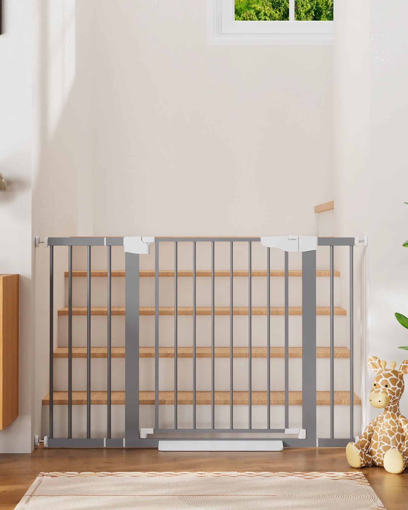 Cumbor 30-40.6 in Baby Gate for Stairs and Doorways, Dog Gate Indoor Black — Amazon image 13
