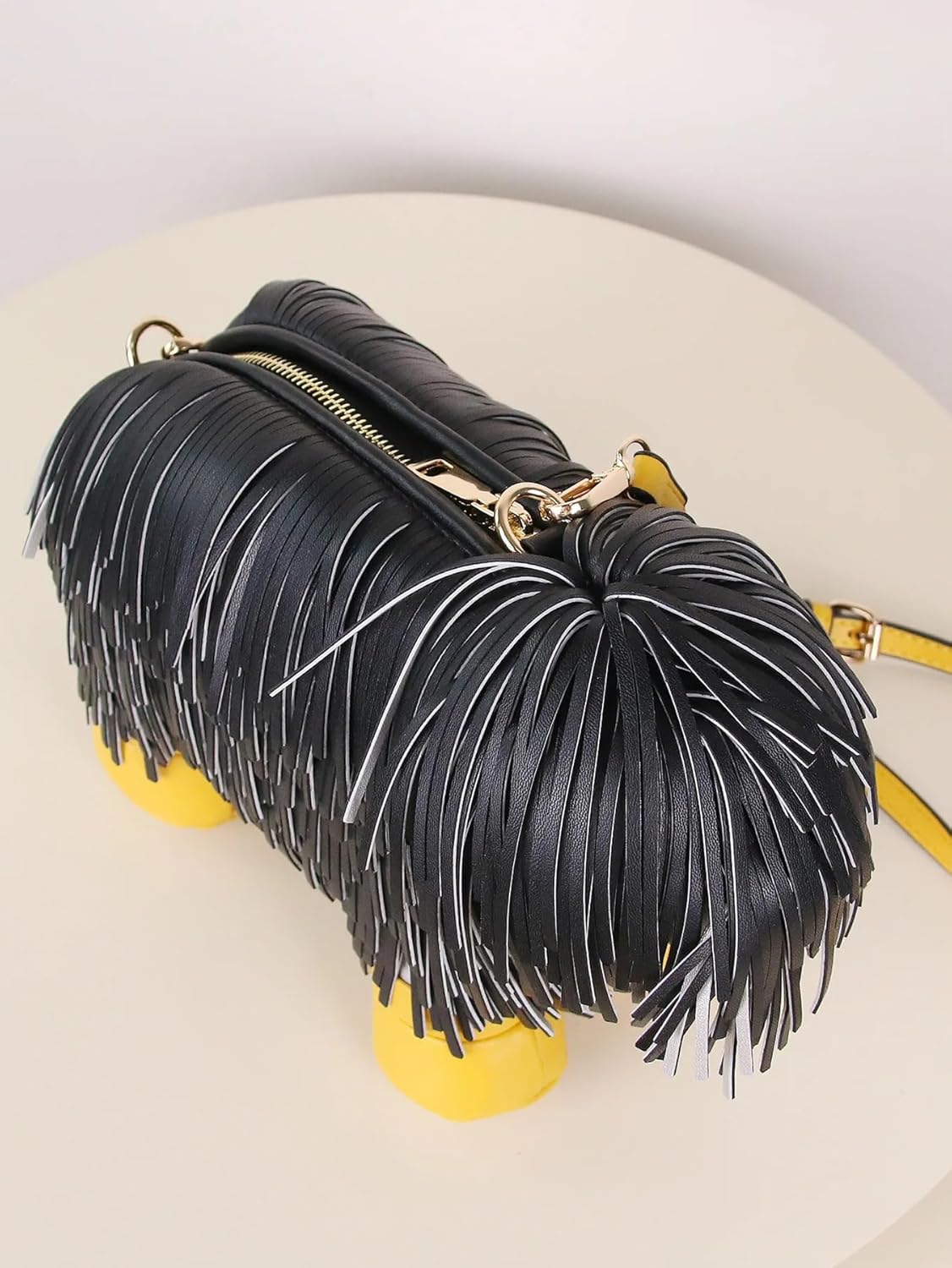 Women Dog Shaped Purse Crossbody Shoulder Bag Handbag PU Leather Unique Novelty Dog Shaped Y2K Cute Animals Purse