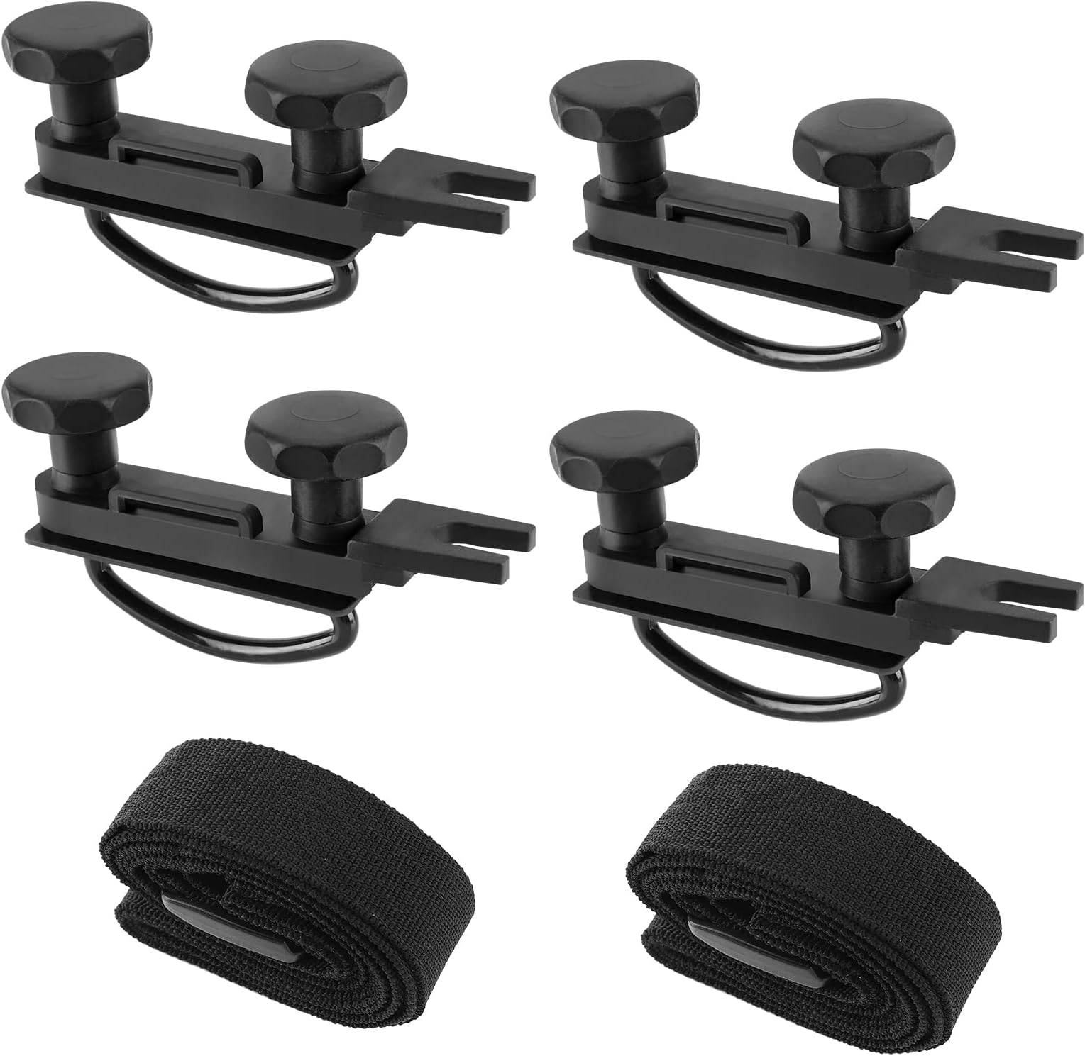4 PCS Roof Box U Bolt Clamps, Color You U Clips Rooftop Cargo Carrier Rack Bolts, 85mm Internal Width Car Van Mounting Fitting Kit for Cars, Cargo Carrier Roof Rack Bracket Kit with 2 Strap