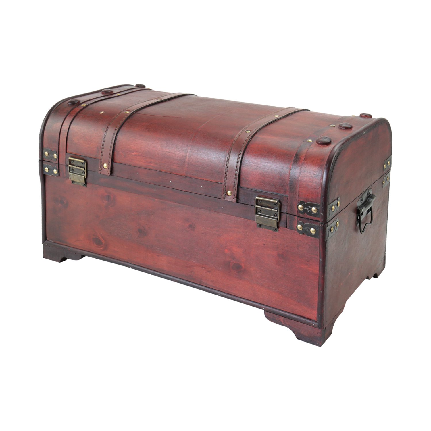 Houten kist - white wash - 48x27x23 cm