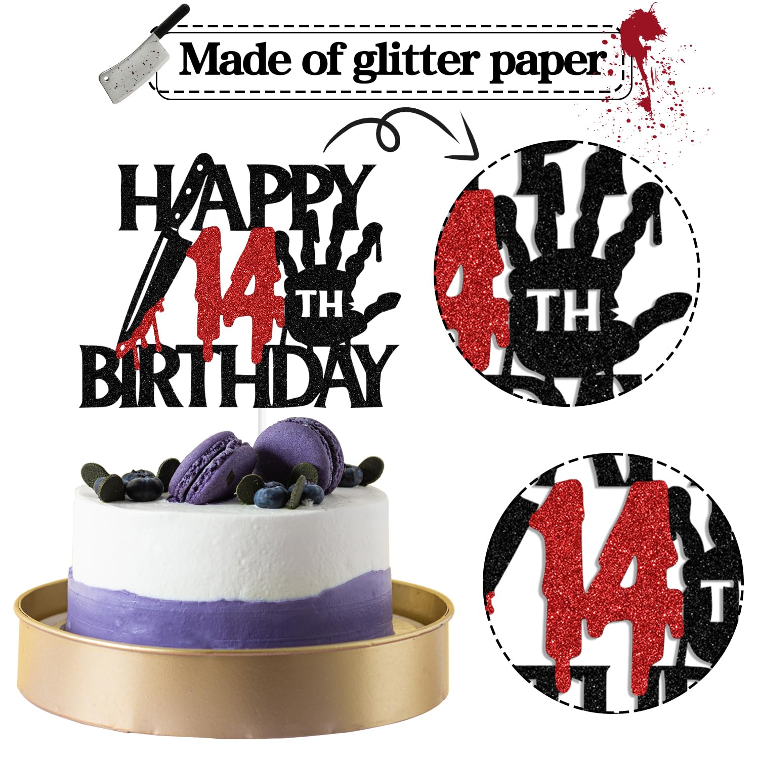Halloween Birthday Cake Topper – Gruselige Skelett & Zombie-Hände Deko Für Kuchen & Party