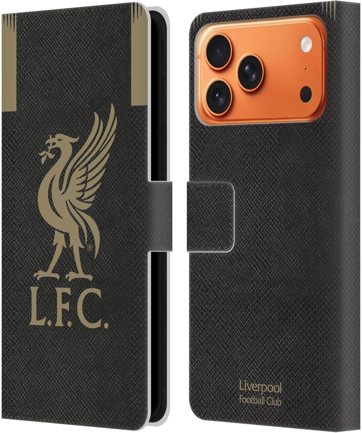 Head Case Designs Officially Licensed Liverpool Football Club Home Goalkeeper 2019/20 Kit Leather Wallet Case Compatible with Apple iPhone 17 Pro Max