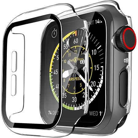 TAURI 2 Pack Custodia per Apple Watch 44MM Serie 6 5 4 SE Sottile Custodia  Rigida per PC Proteggi Schermo in Vetro temperato Apple Watch 44MM  Integrato Copertura Protettiva Complessiva-Trasparente : Amazon.it:  Elettronica