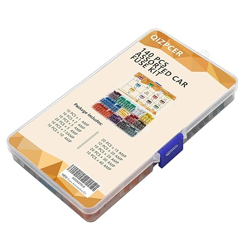 Miniatura 4 de 140 fusibles automotrices - Kit de fusibles de automóvil de hoja estándar, fusible automático surtido para marina, RV, cámper, barco, camión (1A,