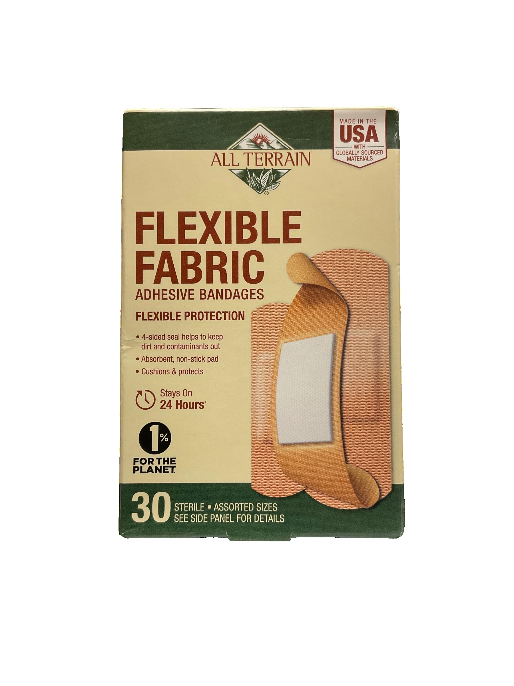 ALL TERRAIN BANDAGE,FABRIC,ASSORTED, 30 CT