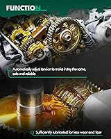 Vista 6 de SCITOO Juego de 4 cadenas de distribución con brazo tensor y riel guía y más [compatible con DOHC, 4 cilindros 1.8 L 2.0 L] compatible con Hyundai