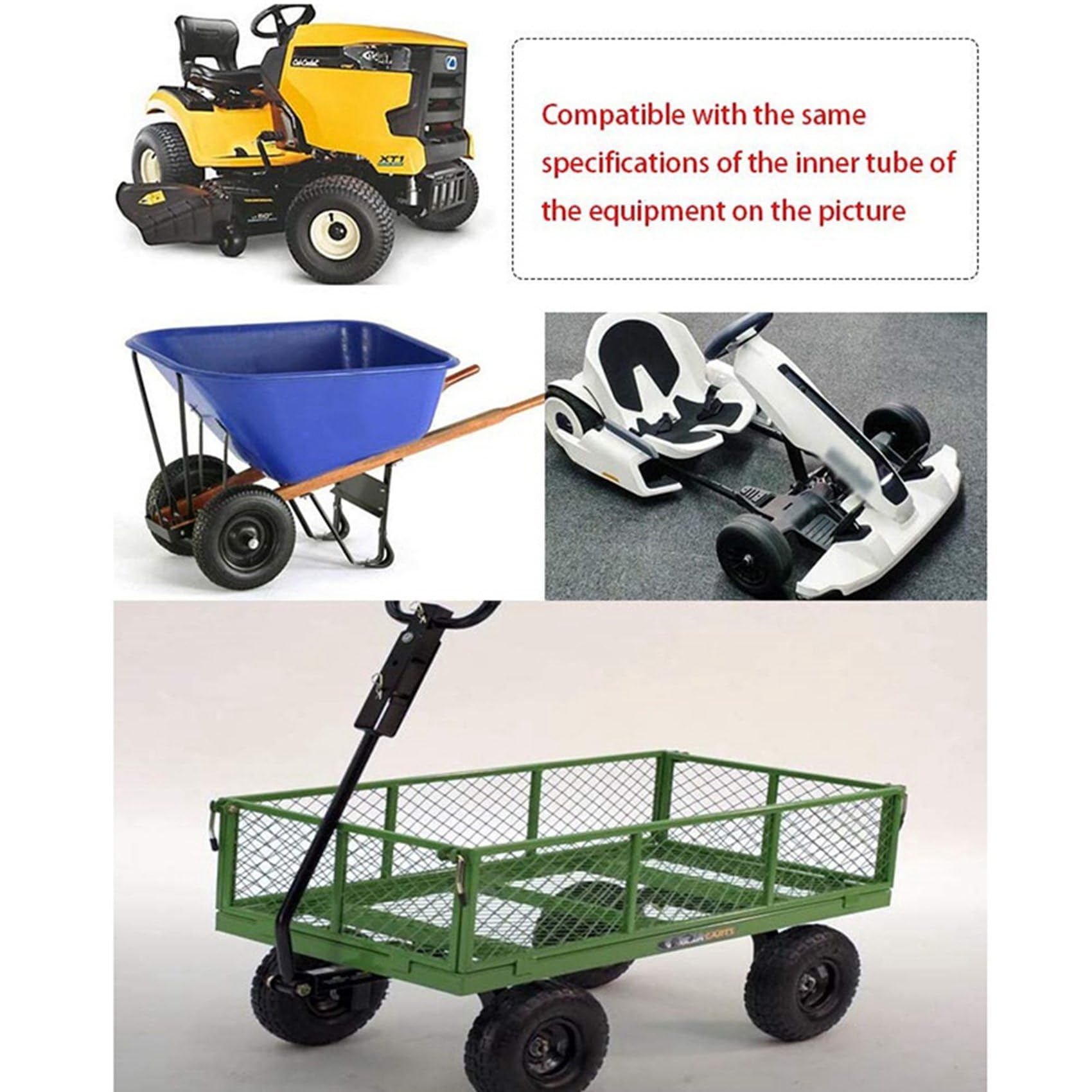 5X 4.10/3.50-4 Camera d'Aria per Carriole, Trattori, Falciatrici, Scooter Elettrico Un Tre Ruote Ruote ATV