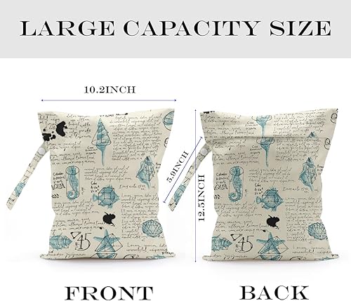 Miniatura 9 de zcyxuuw Bolsa húmeda, bolsa húmeda y seca, bolsa húmeda para traje de baño, viajes, playa, piscina, pañales, ropa sucia de yoga, gimnasio, bolsa de