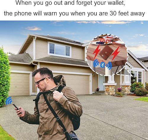 Miniatura 2 de SMART CC Bluetooth anti-pérdida con rastreador y buscador de posición, localizador de posición, tarjetero de aluminio para hombre, billetera delgada
