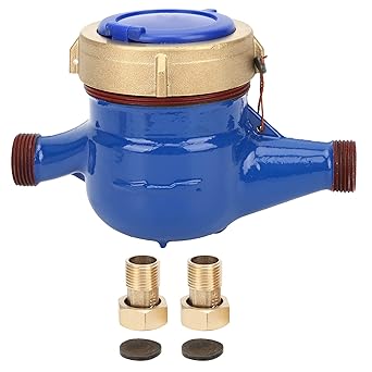 Water Flow Meter, Practical Dry Type Water Meter High Quality Brass for Most Metering Applications