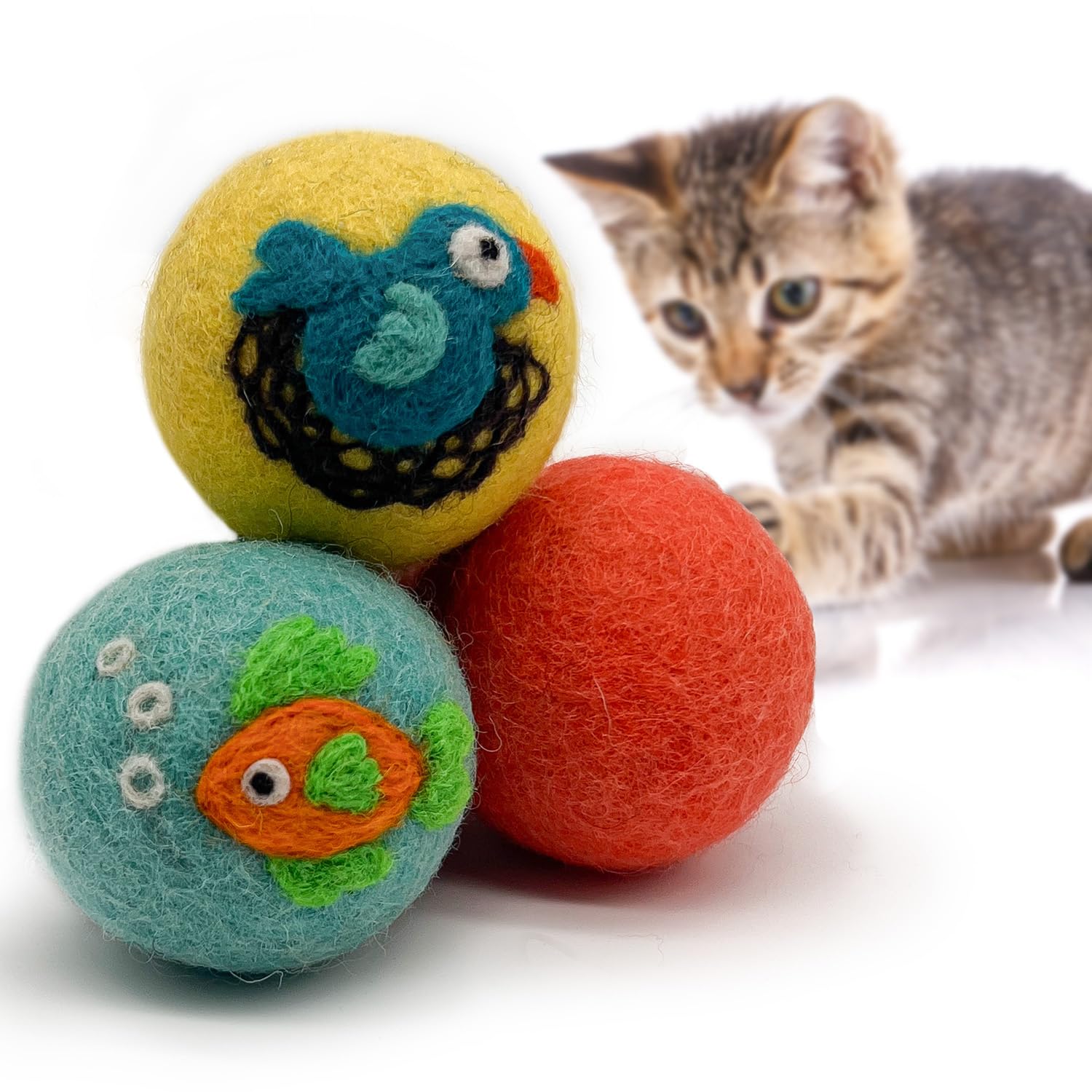 Hustle & Blush Love Ewe Felted Cat Toys